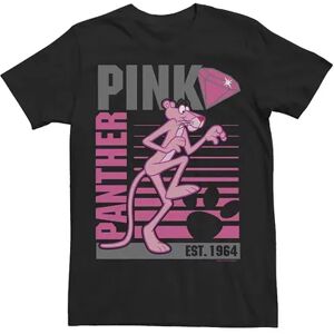 Licensed Character Men's Pink Panther Lined Portrait Tee, Size: Medium, Black