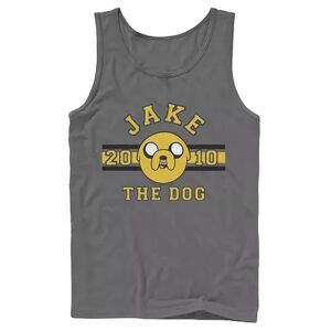 Licensed Character Men's Adventure time Jake The Dog 2010 Head Shot Graphic Tank Top, Size: Medium, Grey