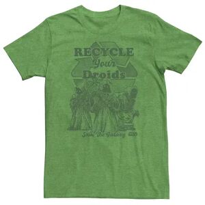 Men's Star Wars Jawas Recycle Your Droids Save The Galaxy Portrait Graphic Tee, Size: Small, Med Green