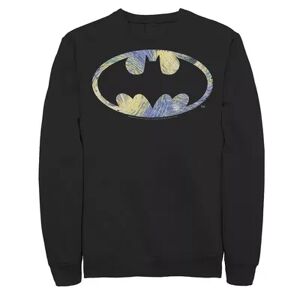 DC Comics Men's DC Comics Batman Starry Night Logo Sweatshirt, Size: Medium, Black