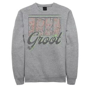 Marvel Men's Marvel Guardians Of The Galaxy Cute Groot Panels Sweatshirt, Size: Large, Med Grey