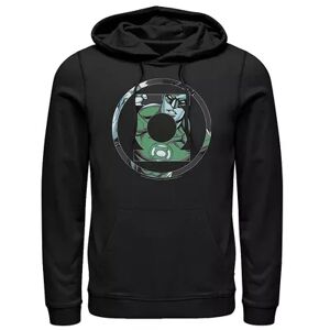 Licensed Character Men's DC Comics Green Lantern Face Logo Hoodie, Size: Small, Black