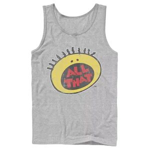 Men's Nickelodeon All That Classic Vintage Face Logo Title Graphic Tank, Size: XL, Med Grey