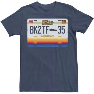 Licensed Character Men's Back To The Future Retro License Plate Tee, Size: 3XL, Med Blue