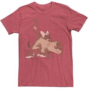 Licensed Character Men's Looney Tunes Taz Kiss Portrait Tee, Size: Medium, Red