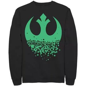 Star Wars Men's Star Wars St. Patrick's Day Rebel Alliance Fleece Sweatshirt, Size: Medium, Black