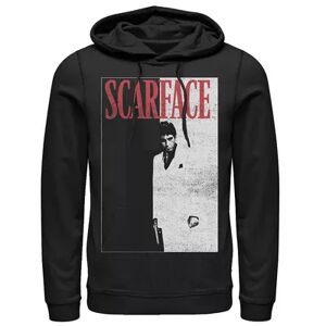 Licensed Character Men's Scarface Distressed Movie Poster Photo Hoodie, Size: Medium, Black