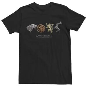 Licensed Character Men's Game Of Thrones The Iron Anniversary Logo Icons Tee, Size: Large, Black
