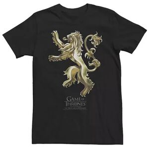 Licensed Character Men's Game Of Thrones Iron Anniversary Lion Logo Tee, Size: XS, Black