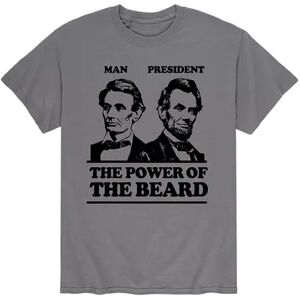 Licensed Character Men's The Power Of The Beard Tee, Size: Medium, Grey