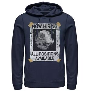 Licensed Character Men's Star Wars Now Hiring On The Death Star Hoodie, Size: Medium, Blue