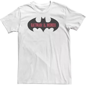 Big & Tall DC Comics Batman: Il Mondo Bat Logo Tee, Men's, Size: 3XL, White