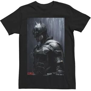 Licensed Character Men's DC Comics The Batman Standing In The Rain Portrait Tee, Size: Small, Black