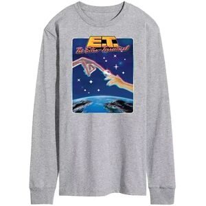 Licensed Character Men's ET 80s Arcade Long Sleeve Tee, Size: Large, Med Grey