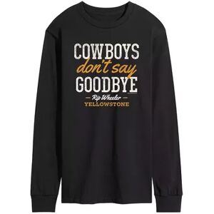 Licensed Character Men's Yellowstone Don't Say Goodbye Long Sleeve Tee, Size: XL, Black