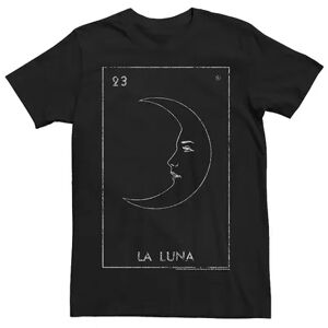 Licensed Character Men's Lotería La Luna Card Poster Tee, Size: XXL, Black