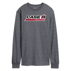 Licensed Character Men's Case IH Logo Distressed Long Sleeve, Size: Small, Dark Grey