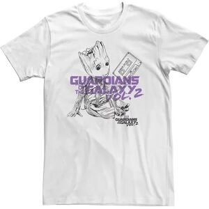 Licensed Character Big & Tall Marvel Guardians Of The Galaxy Vol. 2 Groot Outline Tee, Men's, Size: 4XL Tall, White