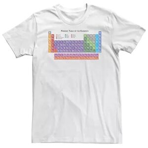 Licensed Character Big & Tall Fifth Sun Periodic Table Of Elements Chemistry Tee, Men's, Size: Large Tall, White