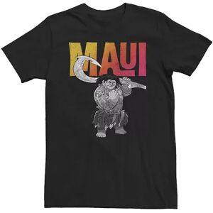 Licensed Character Big & Tall Disney Moana Maui Gradient Text Logo Tee, Men's, Size: XL Tall, Black