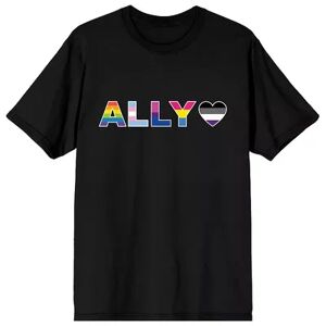 Licensed Character Men's Pride Ally Black Tee, Size: Small