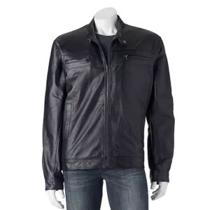 Vintage Leather Big & Tall Vintage Leather Leather Racer Jacket, Men's, Size: 3XB, Black