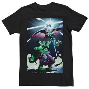 Licensed Character Men's Marvel Thor vs Hulk Mjolnir Smash Tee, Size: XL, Black