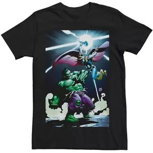 Licensed Character Men's Marvel Thor vs Hulk Mjolnir Smash Tee, Size: XXL, Black