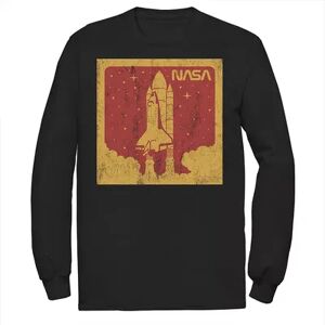 Licensed Character Men's NASA Up In Smoke Long Sleeve Graphic Tee, Size: XXL, Black