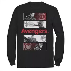 Marvel Men's Marvel Avengers Endgame Hero Stack Long Sleeve Graphic Tee, Size: Large, Black