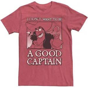 Disney Men's Disney Peter Pan Captain Hook Bad Captain Tee, Size: Large, Red