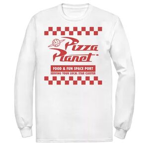 Men's Disney / Pixar Toy Story Pizza Planet Logo Long Sleeve Tee, Size: Small, White