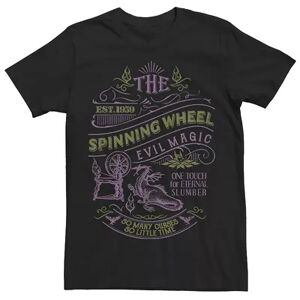 Men's Disney Sleeping Beauty The Spinning Wheel Poster Tee, Size: Medium, Black