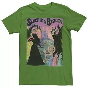 Men's Disney Sleeping Beauty Aurora Maleficent Poster Tee, Size: Small, Green