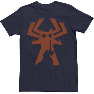 Licensed Character Men's Cartoon Network Samurai Jack Faces Aku Silhouette Tee, Size: 3XL, Blue