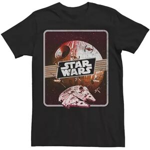 Men's Star Wars Death Star and Millennium Falcon Escape Graphic Tee, Size: Small, Black