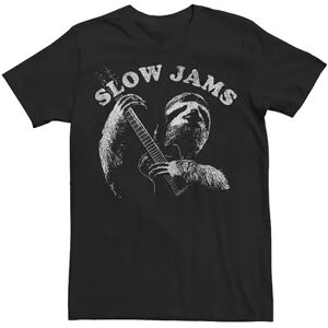 Licensed Character Men's Slow Jams Sloth Black And White Photo Funny Tee, Size: 3XL