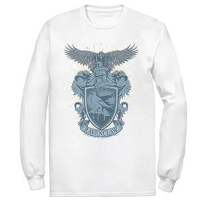 Licensed Character Men's Harry Potter Ravenclaw Detailed House Crest Long Sleeve Tee, Size: Small, White