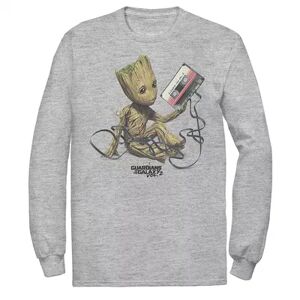 Marvel Men's Marvel Guardians Of The Galaxy Vol. 2 Groot Tape Portrait Tee, Size: Small, Med Grey