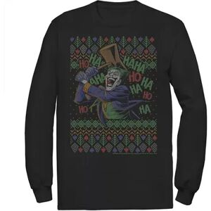 DC Comics Men's Batman The Joker Laughing Vintage Knit Style Tee, Size: XXL, Black