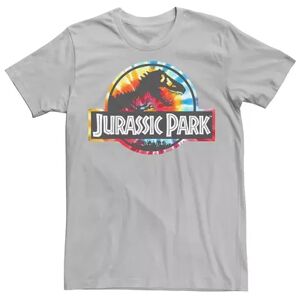 Licensed Character Men's Jurassic Park Tie Dye Circle Logo Tee, Size: Large, Silver