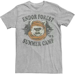 Star Wars Men's Star Wars Endor Summer Camp '83 Head Shot Portrait Tee, Size: 3XL, Med Grey