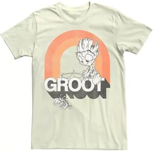 Licensed Character Men's Marvel Guardians Of The Galaxy Groot Fishing Outline Tee, Size: XL, Natural