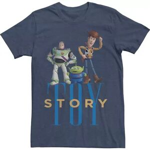 Licensed Character Men's Disney / Pixar Toy Story Woody Buzz Alien Simple Text Tee, Size: XXL, Blue