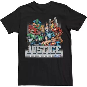 Licensed Character Men's Justice League Group League Group Shot Tee, Size: XXL, Black