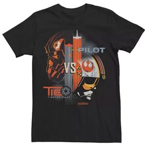 Licensed Character Men's Star Wars: Squadrons Empire Vs. Rebels Ls Tee, Size: Small, Black