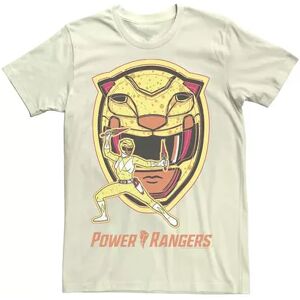 Licensed Character Men's Power Rangers Yellow Ranger Hero Shot Tee, Size: XXL, Natural