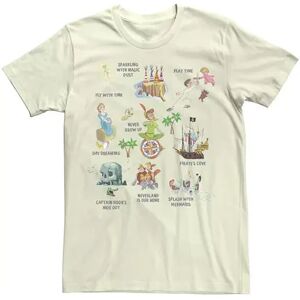 Men's Disney Tinkerbell Peter Pan Storytelling Poster Tee, Size: Large, Natural