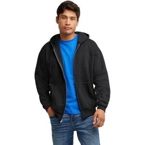 Hanes Men's Hanes Ultimate Fleece Full-Zip Hoodie, Size: Medium, Black