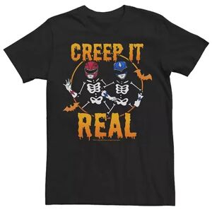 Licensed Character Men's Power Rangers Creep It Real Ranger Skeleton Duo Tee, Size: XXL, Black